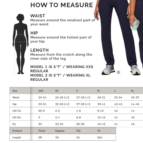 FIGS Yola Skinny Fit Straight Leg Scrubs Pants Heather Blue Size XXS or 00 or 0 - Picture 12 of 12